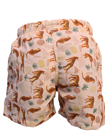 Short de bain tigre anti UV, de dos