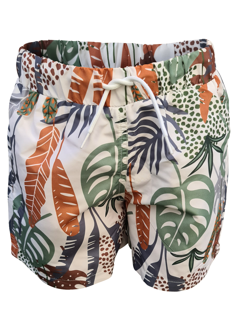 Short de bain enfant motif jungle, anti UV, écoresponsable