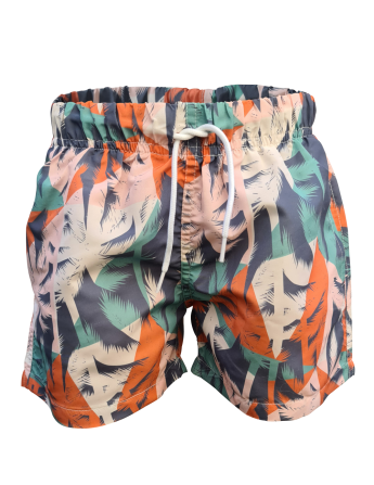 Short de bain anti uv enfant, motif cocotier, de face